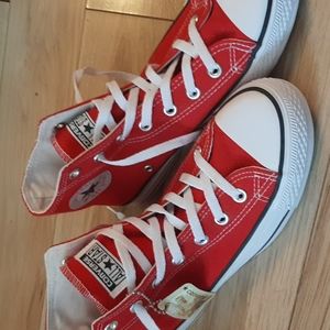 Red High Top Converse(not authentic)